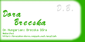 dora brecska business card